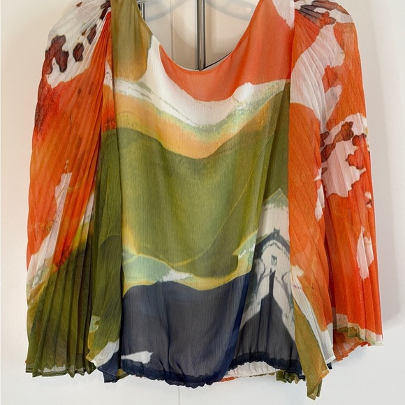 Alice & Olivia Multicolor Pleated Women's Top - Picture 1 of 7